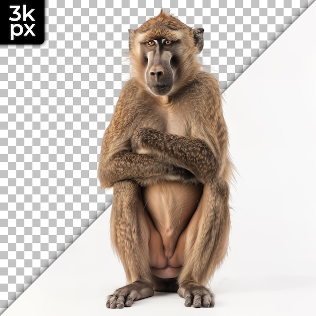 PSD a monkey with a black background that says  xm