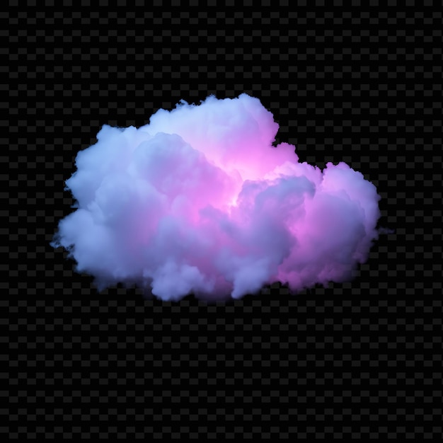 Monochromatic Cloud With Single Color Variations Tonal Shifts and Subtle Con_Isolated_Neon_Objectt