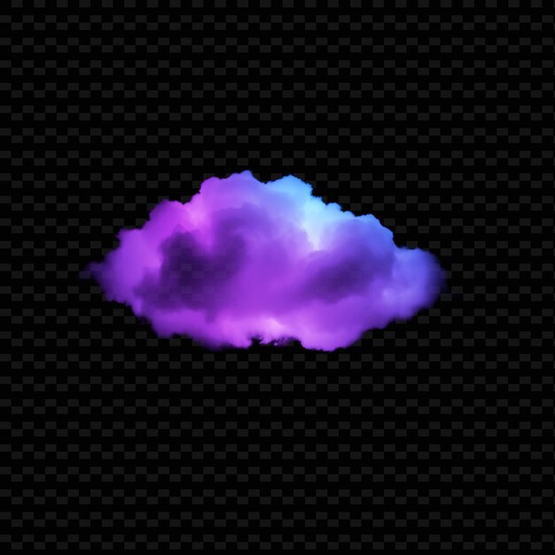 Monochromatic Cloud With Single Color Variations Tonal Shifts and Subtle Con_Isolated_Neon_Objectt