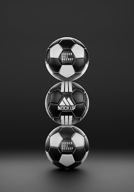 PSD monochromatic soccer ball mock-up