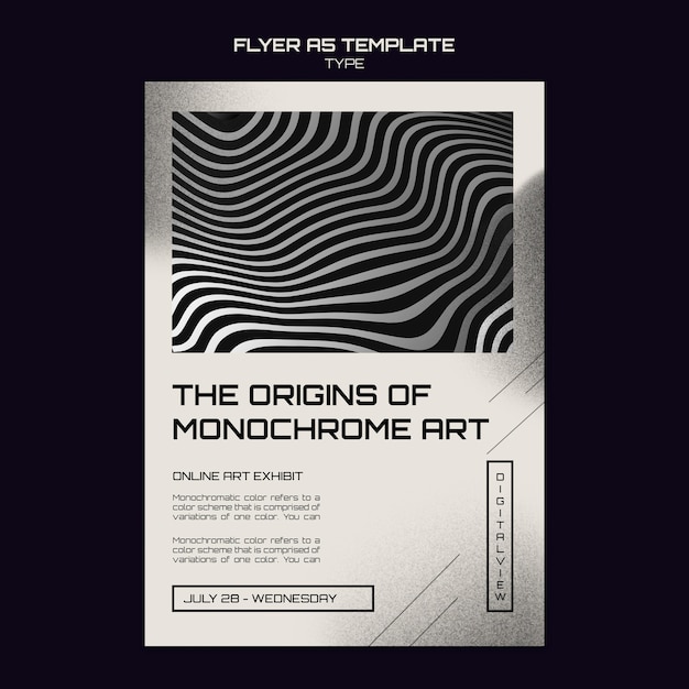 PSD monochrome art print template