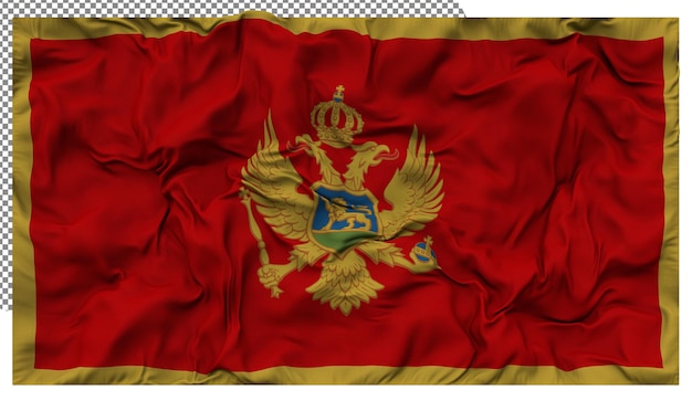 Montenegro Flag Waving Cloth Bump Texture Background 3D Rendering