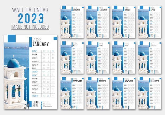 Monthly printable Wall calendar 2023