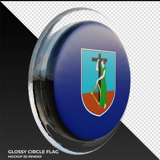 PSD montserrat0003 realistic 3d textured glossy circle flag