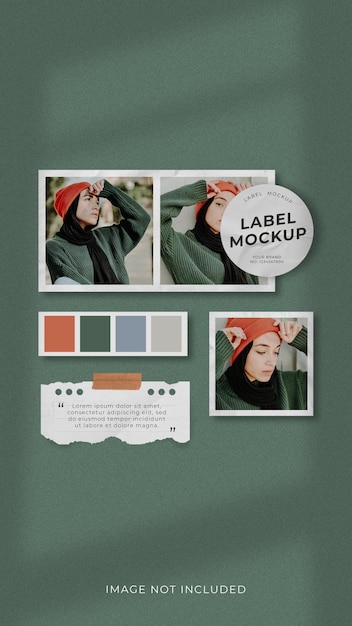 Mood Board Mockup Template For Instagram Story