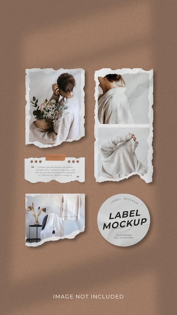 Mood Board Mockup Template For Instagram Story