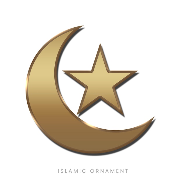 Mood and star icon for Islamic ornament design