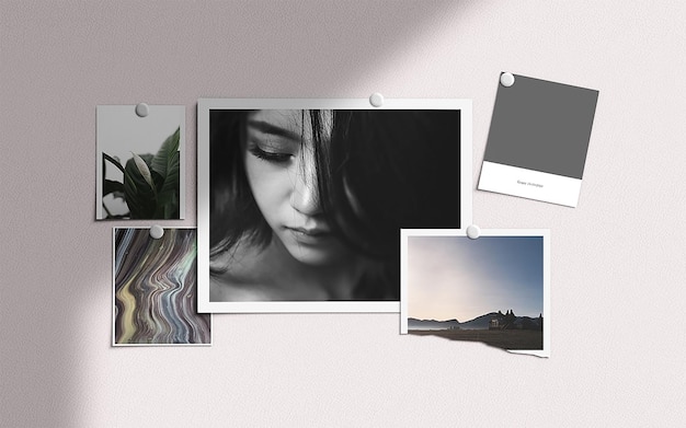 PSD moodboard photo mockup