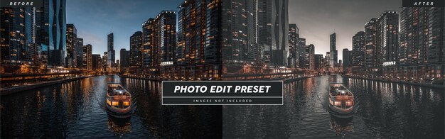 Moody dark photo edit presets for cityscapes photography