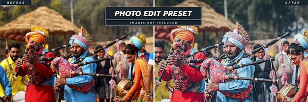 Moody vibrant photo edit preset filter for Indian tourism company S1V1