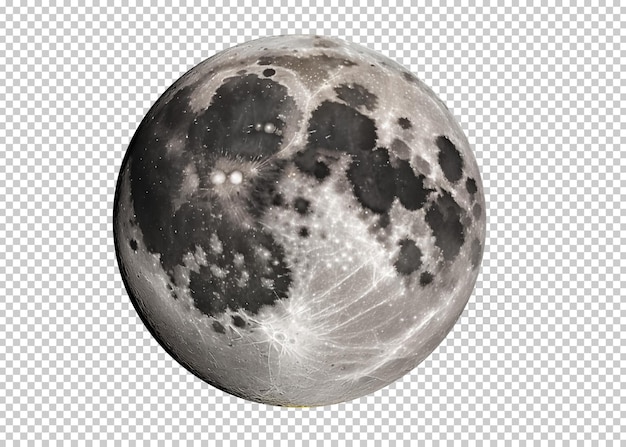 Moon isolated transparency background