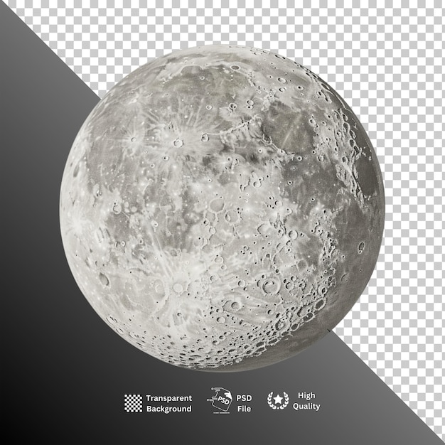 Moon isolated on transparent background