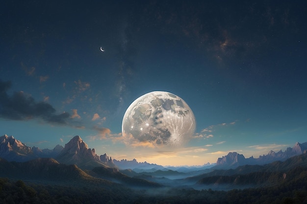 PSD moon sky