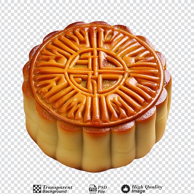 PSD mooncake isolated on transparent background