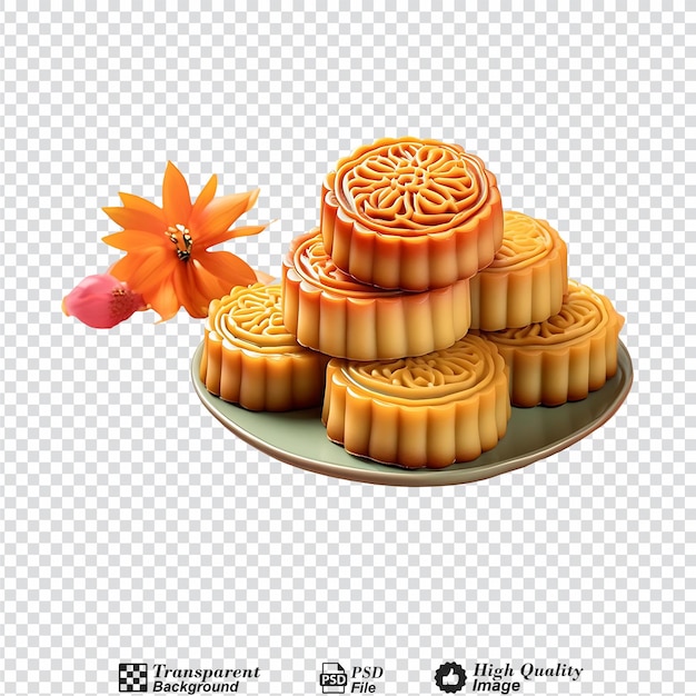 PSD mooncakes isolated on transparent background