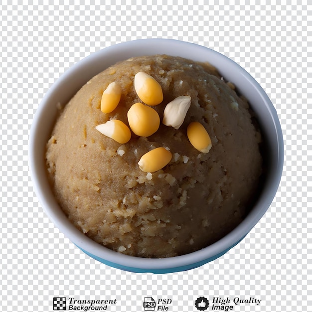 Moong dal halwa isolated on transparent background