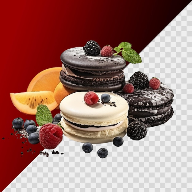 Moonshaped Desserts isolated on transparent background