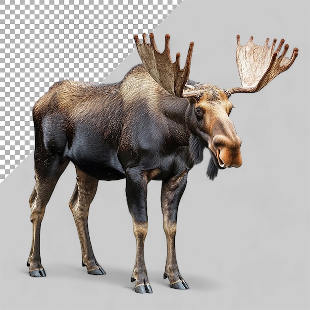 PSD moose animal on transparent background