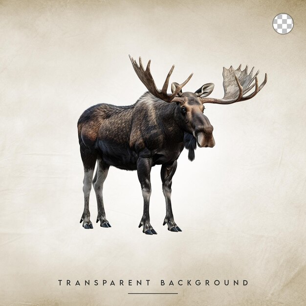 PSD a moose isolated on transparent background