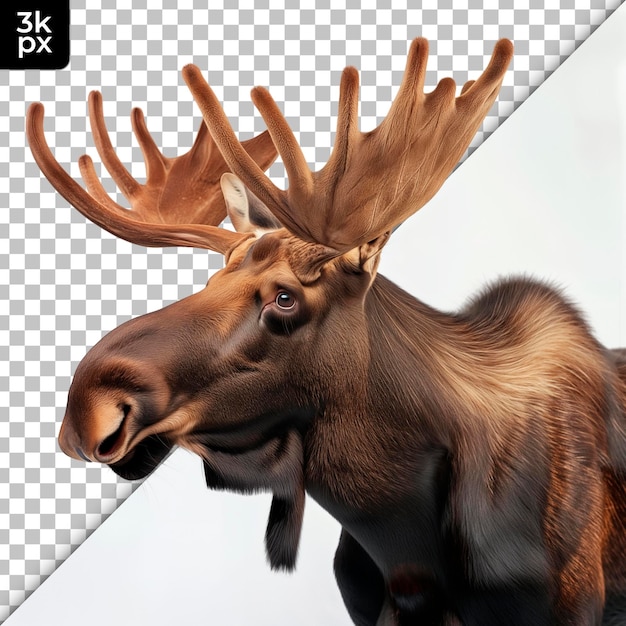 a moose with antlers on its head and the words  x - h k