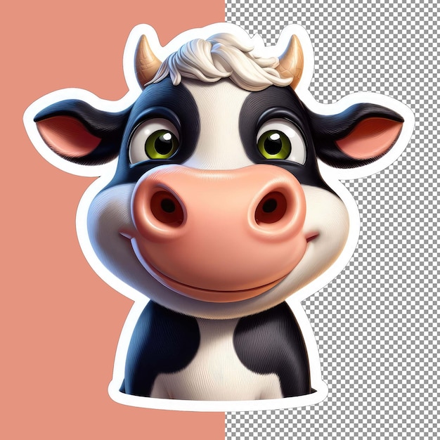 Mootiful Cow Grazing PNG Sticker