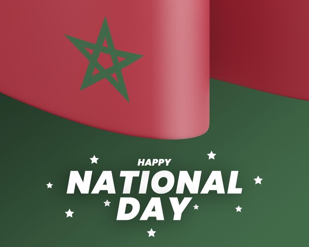 morocco flag design template independence national day editable text and background