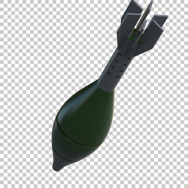 PSD mortar isolated on transparent background 3d rendering illustration