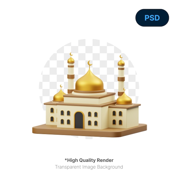 Mosque 3D Icon Premium Psd