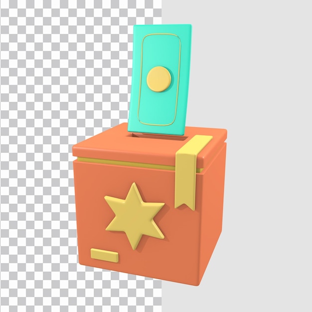 mosque donation box 3d icon