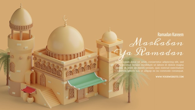 Mosque Ramadan 3d Illustration