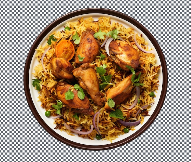 PSD most favorite and delectable biryani isolated on transparent background