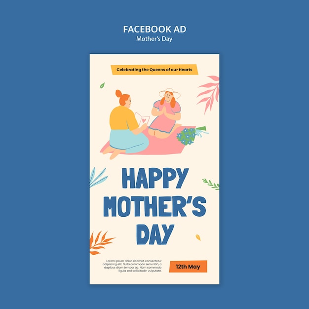 Mother's day celebration facebook template