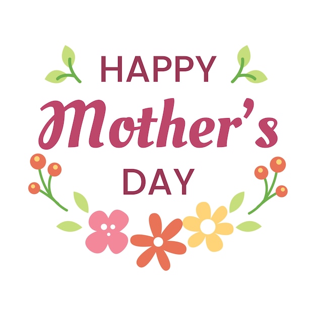 PSD mother's day lettering design