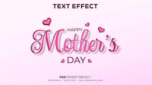 Mother's day PSD text effect