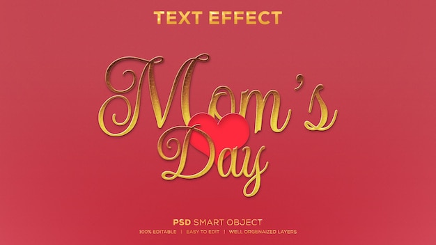 Mother's day PSD text effect