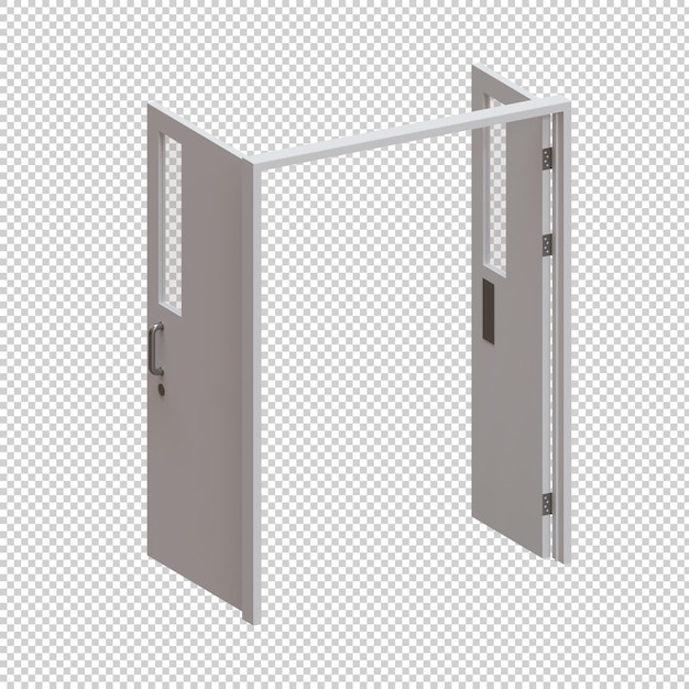 Mother And Son Door 3D Render Illustration Element 07