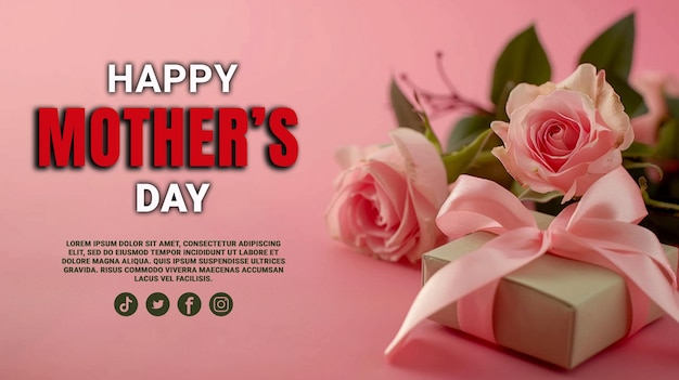 mothers day 3d render card