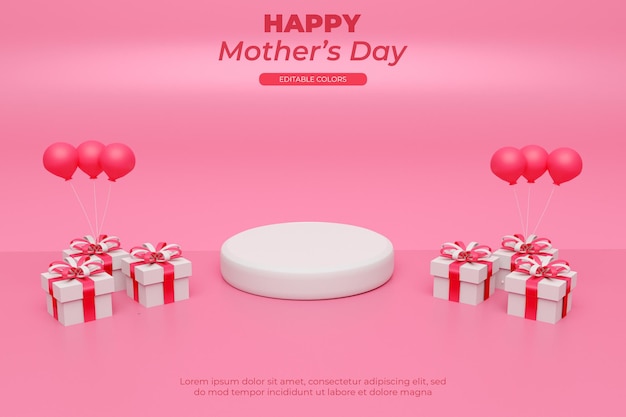 Mothers day 3d rendering