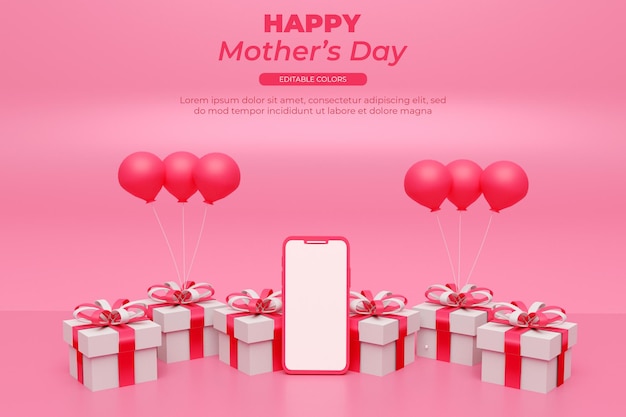 Mothers day 3d rendering