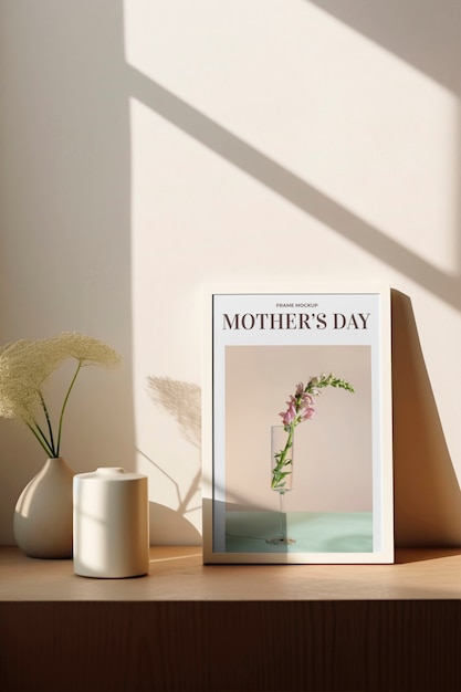 Mothers day celebration with frame