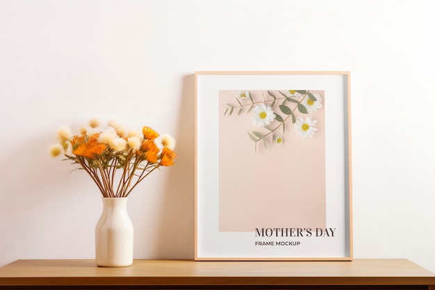 Mothers day celebration with frame