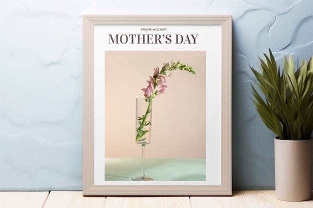 Mothers day celebration with frame