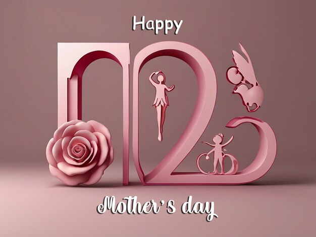 Mothers day greetings background with editable file