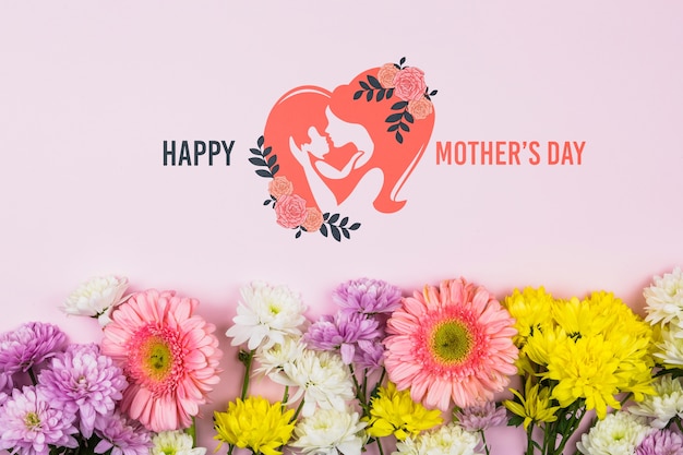 Mothers day mockup with copyspace