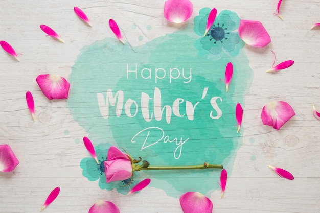 Mothers day mockup with copyspace