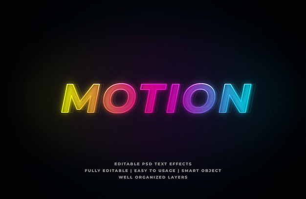 Motion text style effect 