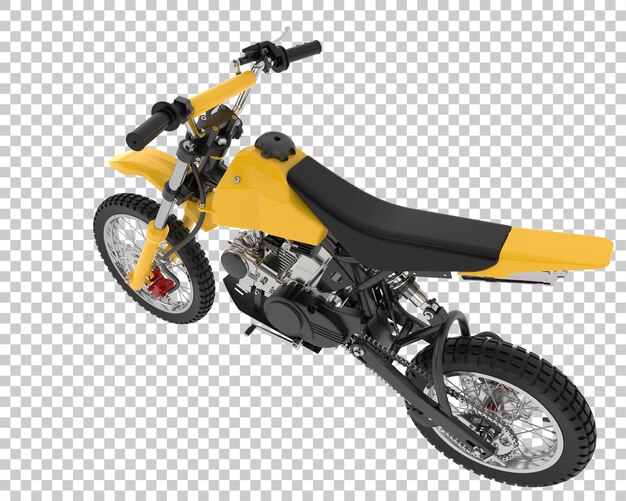 Motocross bike on transparent background 3d rendering illustration