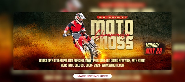 Motocross Facebook Cover Template