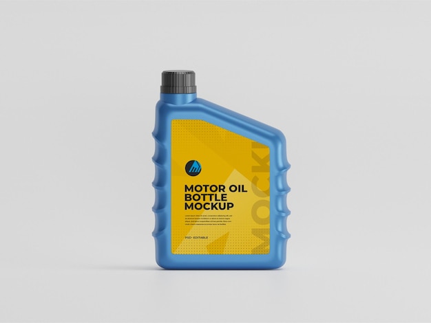 Motor oil bottle mockup 