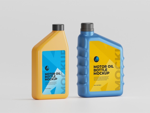 Motor oil bottle mockup